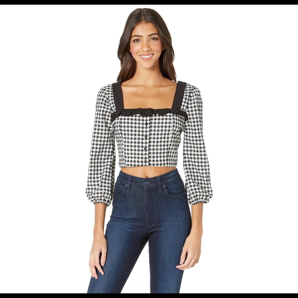 NEW BCBG crop top size large tags on